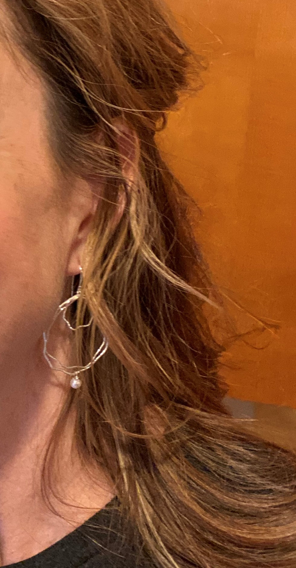 "Large Pearl Drop Blossom" Earrings