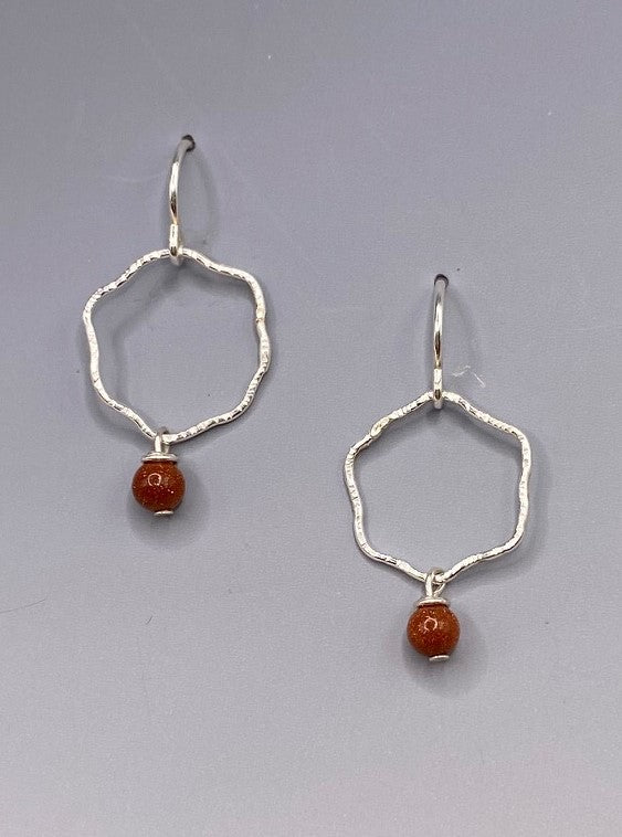 "Small Goldstone Blossom" Earrings