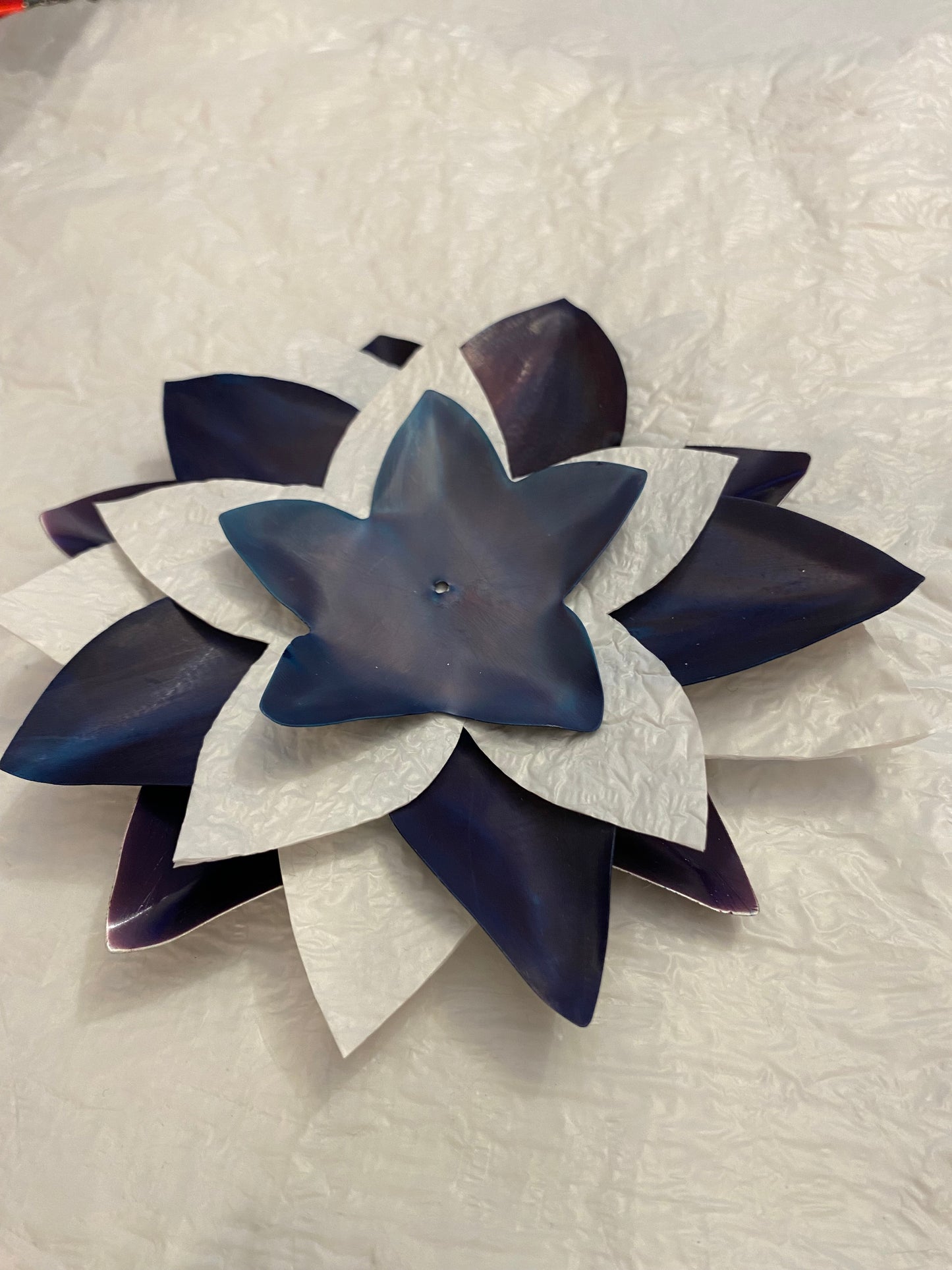 Anodized Aluminum Flower- Blue/Purple
